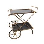 Franse Hollywood Regency messing serveerwagen, Ophalen, Gebruikt