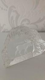 Vintage Presse Papier glas - Eland - uit Sweden, Ophalen of Verzenden