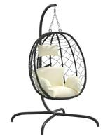 Hangstoel + standaard egg eenpersoons swing GRATIS BEZORGD, Verzenden, Nieuw, Riet of Rotan, Eén