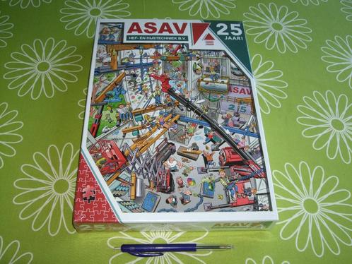Nieuw in seal: Cartoonpuzzel ASAV Hef- en Hijstechniek B.V., Hobby en Vrije tijd, Denksport en Puzzels, Nieuw, Legpuzzel, 500 t/m 1500 stukjes
