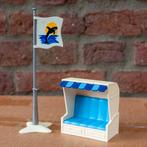 Playmobil strandkorf met vlag, Ophalen of Verzenden, Zo goed als nieuw, Los playmobil