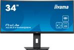 Iiyama ProLite XCB3494WQSN-B5 Zwart usbc 120hz 0.4ms KVM 34", Iiyama ProLite, 101 t/m 150 Hz, Hoofdtelefoonaansluiting, Minder dan 1 ms