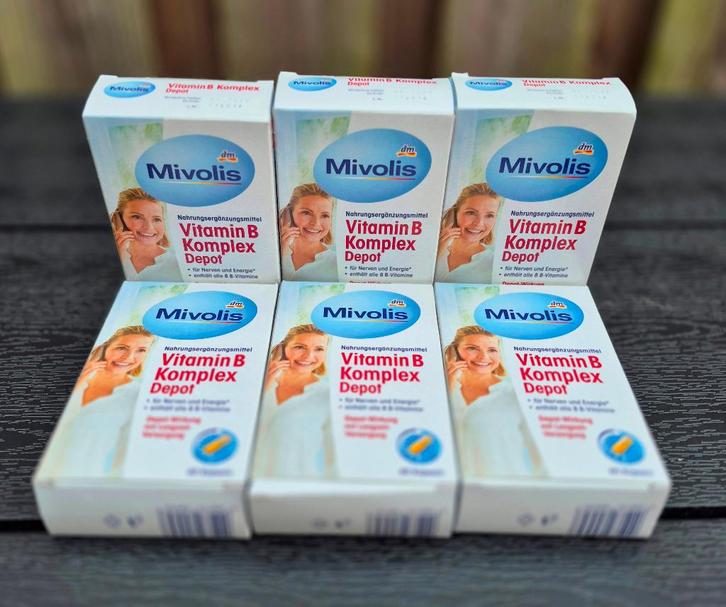 6 x pak - Mivolis - Vitamine B Komplex Depot - Nieuw, Sport en Fitness, Gezondheidsproducten en Wellness, Nieuw, Overige typen