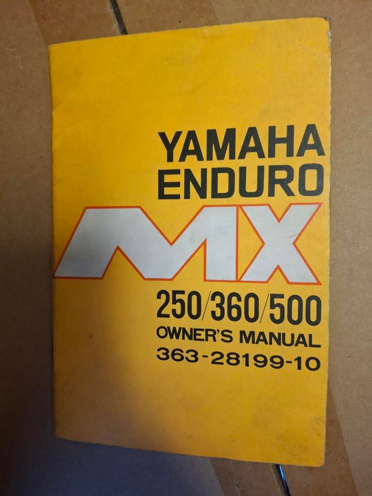 Yamaha Enduro MX 250/360/500 Handleiding, Ophalen of Verzenden, Yamaha