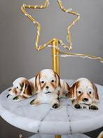 Vintage Honden Beeldjes Bone China - Set van 3, Ophalen of Verzenden, Gebruikt, Overige materialen, Dierenbeeld