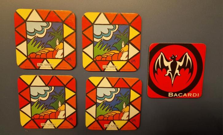 Bacardi Onderzetters - Set van 5, Huis en Inrichting, Woonaccessoires | Onderzetters, Ophalen of Verzenden