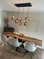 Houten boomstam Suar Eettafel, Huis en Inrichting, Tafels | Eettafels, Eikenhout, 200 cm of meer, Zo goed als nieuw, Vijf personen of meer