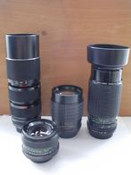 4 lenzen 2x M42 - Minolta MD - Praktica B vatting, Ophalen of Verzenden, Gebruikt, Groothoeklens, Zoom