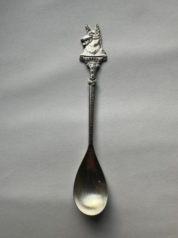 Verzilverd dierenbescherming HERDER lepeltje theelepeltje.   beschikbaar voor biedingen