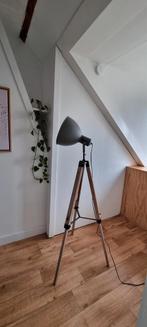 Industriële Staande Lamp - Verstelbaar, Ophalen, 100 tot 150 cm, Zo goed als nieuw, Metaal