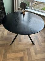 Ronde eettafel zwart 120cm diameter, Huis en Inrichting, Tafels | Eettafels, Ophalen, Gebruikt, Vier personen, 100 tot 150 cm