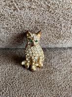 Broche kat, Overige materialen, Gebruikt, Ophalen of Verzenden, Goud