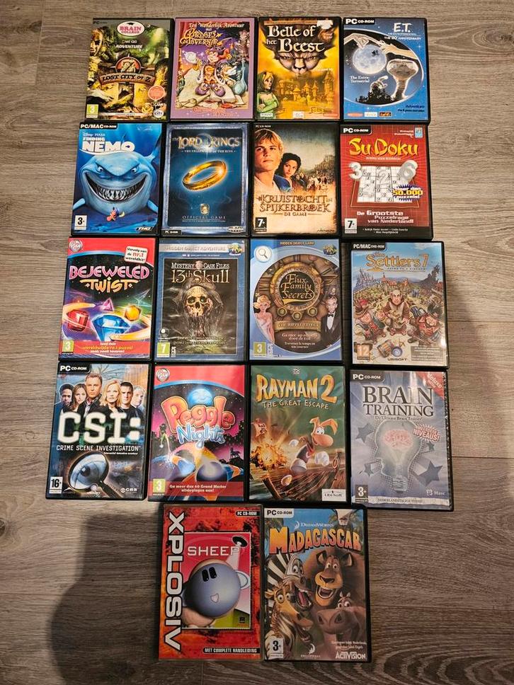 PC Games Collectie - Diverse Genres, Spelcomputers en Games, Games | Pc, Gebruikt, Overige genres, 1 speler, Vanaf 3 jaar, Ophalen of Verzenden