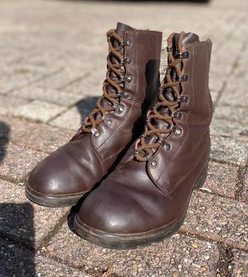 Leren bruine leger schoenen laarzen kisten kistjes  maat 42 beschikbaar voor biedingen