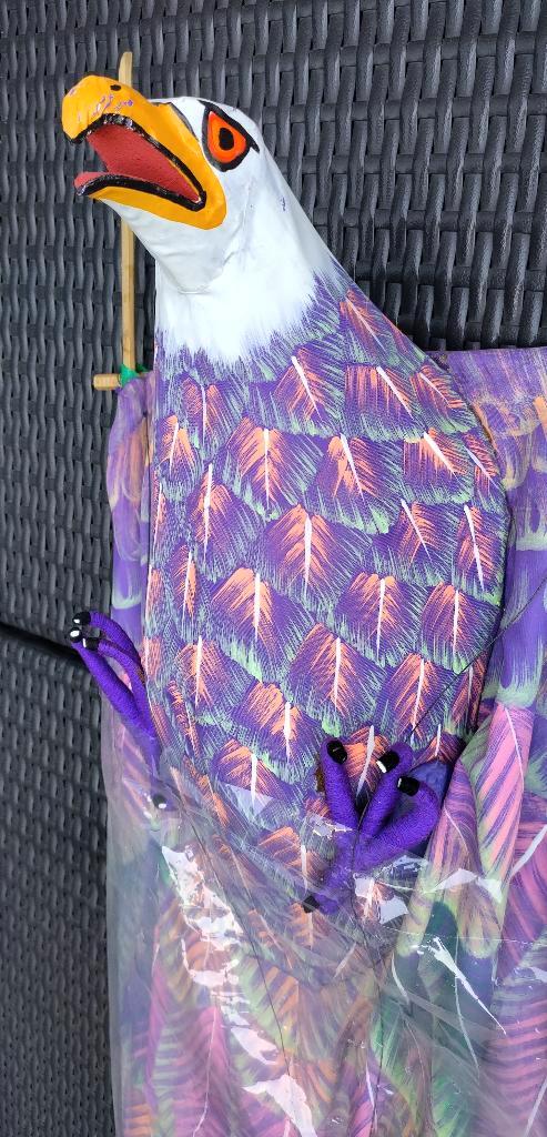 Vlieger adelaar/ arend paars, Sport en Fitness, Vliegeren, Gebruikt, Vlieger, Eenlijns, Ophalen of Verzenden