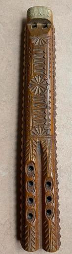 Fraaie houten dubbele fluit, Balkan, Ophalen of Verzenden, Gebruikt, Overige typen