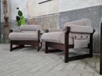 Vintage Set Jaren 70 Ikea Fauteuils | Retro Stoelen en Tafel, Hout, 75 tot 100 cm, Gebruikt, Ophalen of Verzenden