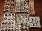 Mooie set oude zilveren kerstballen en piek., Diversen, Kerst, Ophalen