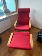 Fauteuil met voetenbank, Gebruikt, 75 tot 100 cm, Ophalen of Verzenden, 50 tot 75 cm