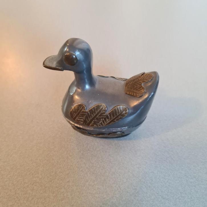 Vintage Tinnen Eend Bakje, Antiek en Kunst, Curiosa en Brocante, Ophalen of Verzenden