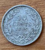nette 10 cent 1889 Willem III, Ophalen, Koning Willem III, Zilver, 10 cent