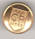 CP Air goudkl. knoop. oude luchtvaart maatschap.., Verzamelen, Speldjes, Pins en Buttons, Verzenden, Zo goed als nieuw, Transport