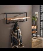 Kapstok Edge Shelf Acaciahout met 6 Haken, Nieuw, Minder dan 100 cm, Hout, Ophalen