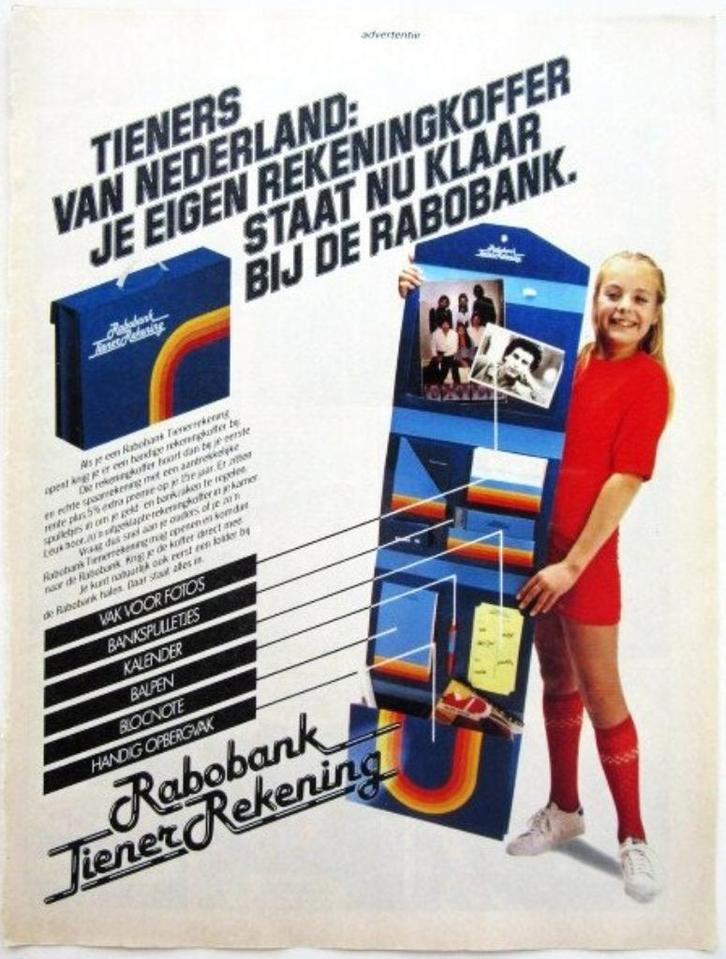 13 vintage advertenties reclames Rabobank bank 1973-82 rabo, Verzamelen, Merken en Reclamevoorwerpen, Gebruikt, Overige typen