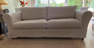 Stoere,stevige bank van Lifestyle, gebroken wit, losse hoes! beschikbaar voor biedingen