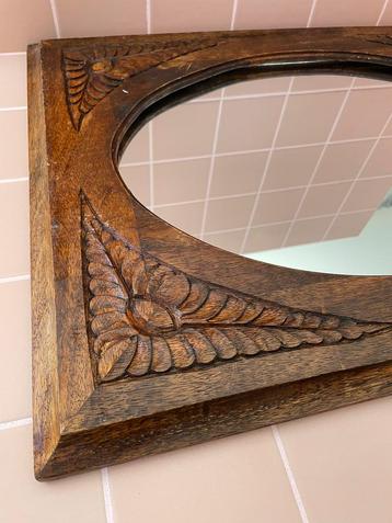 Antieke spiegel | houten art deco spiegel | vintage beschikbaar voor biedingen