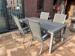 Tuinset met 4 stoelen - Aluminium/Kunststof, Tuin en Terras, Ophalen, 4 zitplaatsen, Eettafel, Aluminium