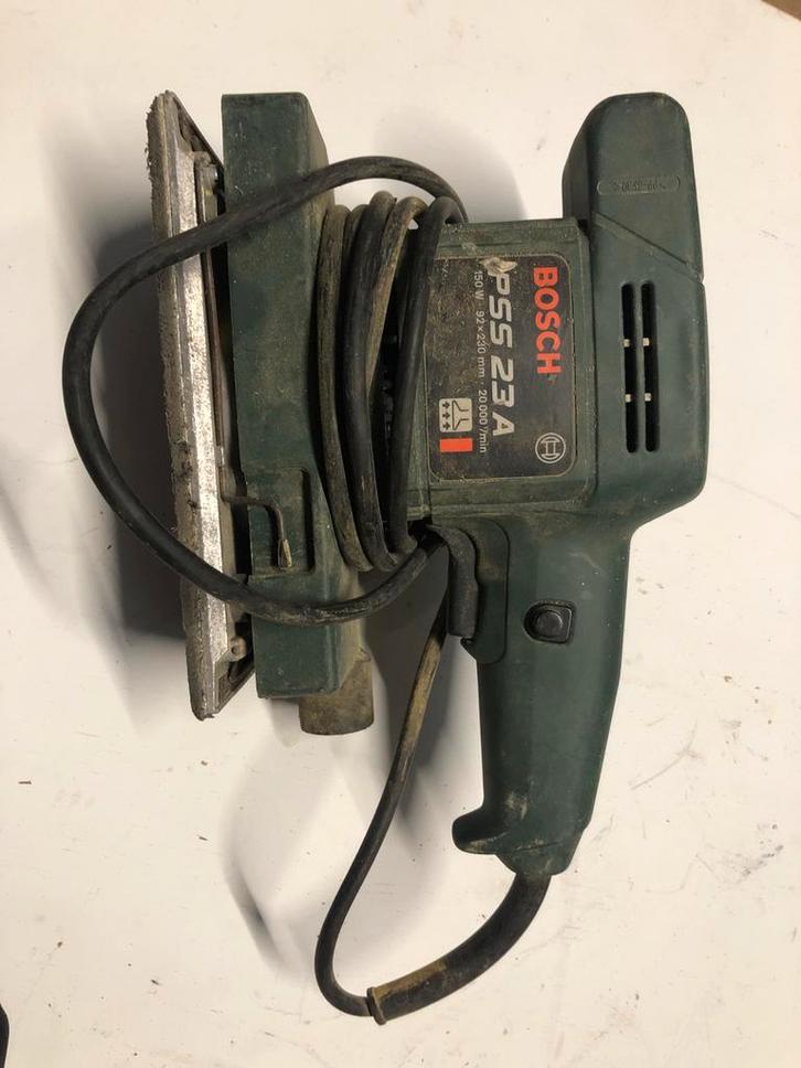Bosch PSS 23 A Vlakschuurmachine, Doe-het-zelf en Verbouw, Gereedschap | Schuurmachines, Gebruikt, Vlakschuurmachine, Minder dan 600 watt