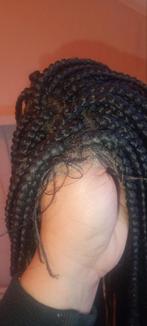 Donkerbruine Gekrulde en Gevlochten Pruik, Ophalen of Verzenden