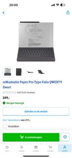 Remarkable Paper Pro Type Folio, Ophalen of Verzenden, Zo goed als nieuw, Remarkable Paper Pro, Paper Pro