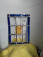 14395) mooie antieke glas in lood  raam hanger 42x30cm, Antiek en Kunst, Ophalen of Verzenden