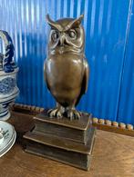 Bronzen beeld van een Uil . Wijs Uil, Antiek en Kunst, Antiek | Koper en Brons, Ophalen of Verzenden