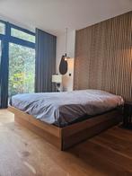 Houten Ikea bed 160x200cm met lades, Ophalen, Gebruikt, Bruin, Tweepersoons