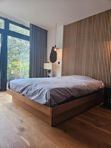 Houten Ikea bed 160x200cm met lades beschikbaar voor biedingen
