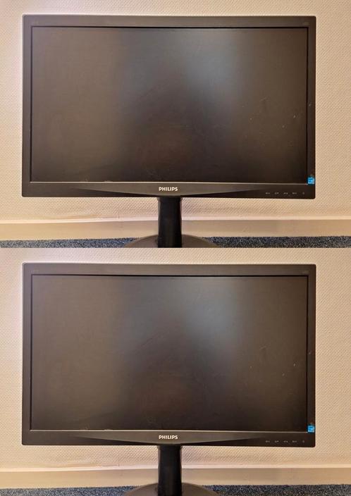 2x Philips 241S | 24" Full HD LCD Monitor | DVI | VGA, Computers en Software, Monitoren, Gebruikt, DVI, VGA, Gaming, In hoogte verstelbaar