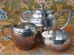 Mooi oud Engels driedelig theeservies van Romney silverplate, Ophalen of Verzenden