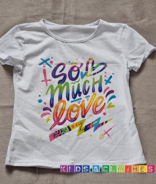 Wit T Shirt met Tekst 134/140, Kinderen en Baby's, Kinderkleding | Maat 134, Nieuw, Meisje, Shirt of Longsleeve, Ophalen of Verzenden