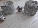 Te koop 2 grijze hanglampen, Huis en Inrichting, Woonaccessoires | Kandelaars en Kaarsen, Ophalen of Verzenden, Zo goed als nieuw