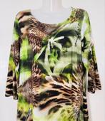 Angelle Milan groen/bruine jurk maat M, Kleding | Dames, Maat 38/40 (M), Ophalen of Verzenden, Zo goed als nieuw, Knielengte