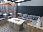 Houten loungebank, hoekbank buiten, tuinkast, tuintafel, Ophalen of Verzenden, Nieuw, Steigerhout, Loungeset