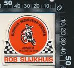 Sticker: Rob Slijkhuis Rijwielen Bromfietsen - Arnhem, Verzenden, Zo goed als nieuw, Auto of Motor