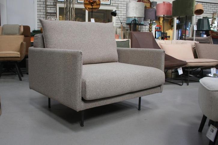 2 x luxe fauteuil loveseat JAZZ Jess design stof naturel, Huis en Inrichting, Fauteuils, Zo goed als nieuw, Stof, 100 tot 125 cm