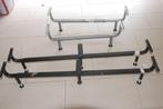 metalen bedpoten. In hoogte en breedte verstelbaar t/m 180cm, Ophalen, Gebruikt, Tweepersoons, Bedbodem