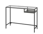 Ikea Laptop table - VITTSJÖ, black/glass, 100x36 cm, Ophalen of Verzenden, Zo goed als nieuw, Bureau