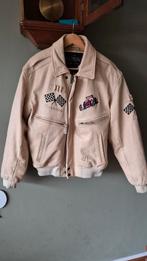 Nickelson creme beige leren jas mt M zeer mooie staat, Kleding | Heren, Maat 48/50 (M), Beige, Nickelson, Ophalen of Verzenden