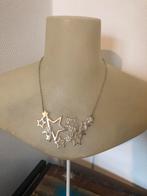 Ketting zilverkleur strass sterren nieuw metaal collier kort, Overige materialen, Verzenden, Nieuw, Zilver